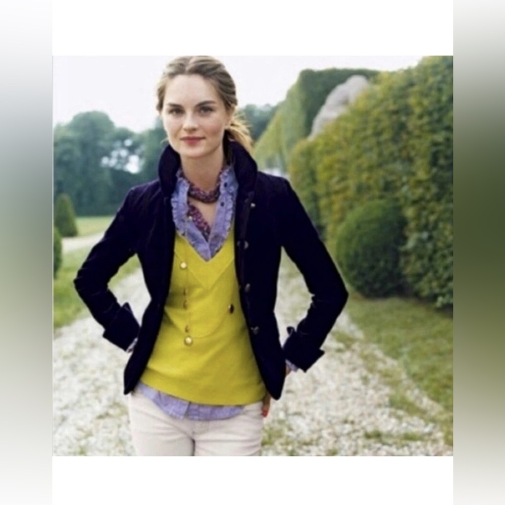 J. Crew Bella Blazer Purple Velvet Jacket